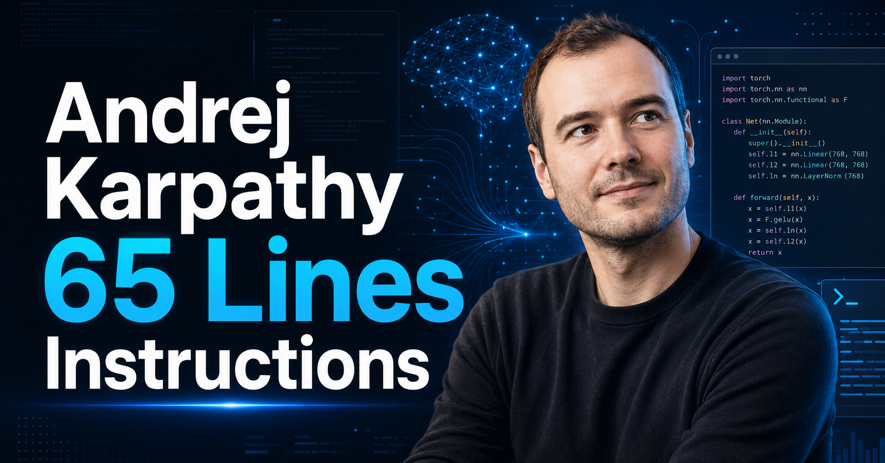 Andrej Karpathy 65 Lines Instructions