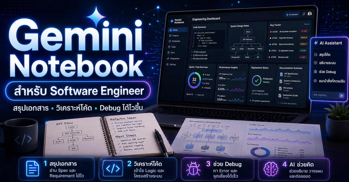 Gemini Notebook สำหรับ Software Engineer