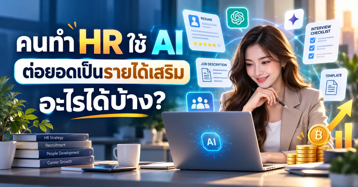 คนทำ HR ใช้ AI ต่อยอดเป็นรายได้เสริมอะไรได้บ้าง?