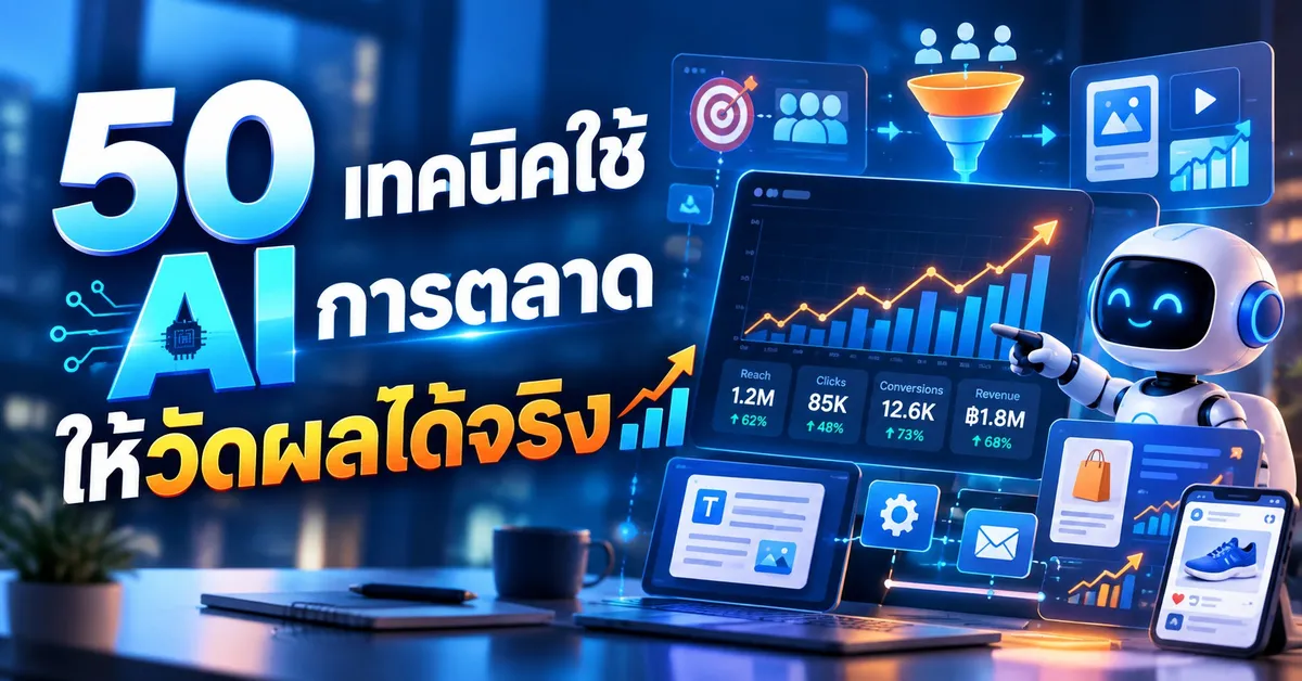 50 เทคนิคใช้ AI การตลาด ให้วัดผลได้จริง