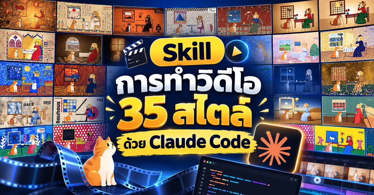 Skill รวม 35 สไตล์การสร้างวิดีโอด้วย Claude Code
