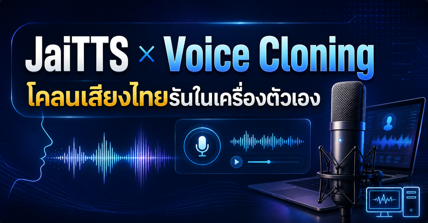 JaiTTS × Voice Cloning — โคลนเสียงไทยรันในเครื่องตัวเอง